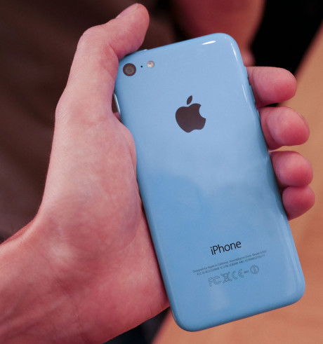 iPhone 5C i blå udgave.