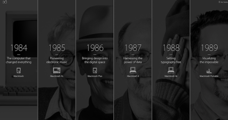 På Apples hjemmeside kan du gå på opdagelse i denne tidslinie, som fortæller om hver eneste Mac-computer, som har været på markedet siden begyndelsen.