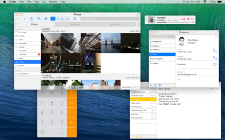 Sådan kunne Mac OS X 10.10 komme til at se ud. Et autentisk screenshot har vi ikke.