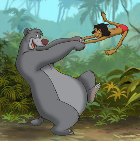 En swingende Baloo (Phil Harris) fra den charmerende Junglebogen (1967). 