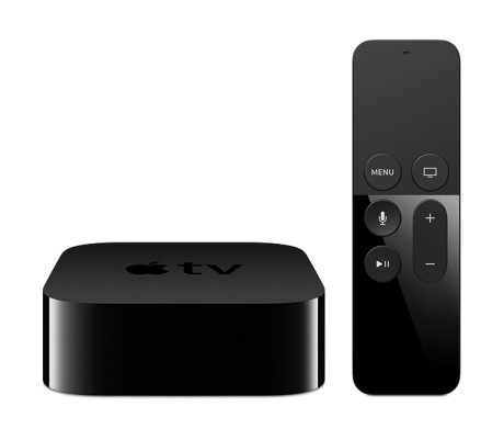 Den nye Apple TV-fjernbetjening har indbygget gyrosensor og accelerometer.  Foto: Apple
