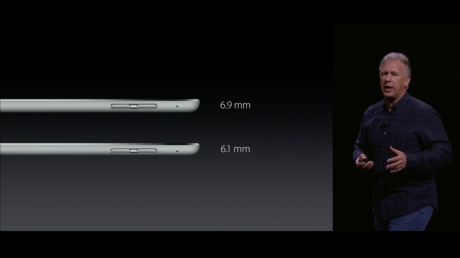 Med sine 6,9 mm er iPad Pro en smule tykkere end iPad Air 2. Foto: Apple