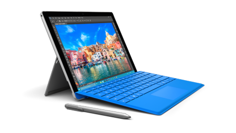 Den nye Surface Pro 4 med 12,3" skærm. Foto: Microsoft