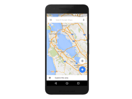 Sådan virker Google Maps i offline-tilstand. Foto: Google