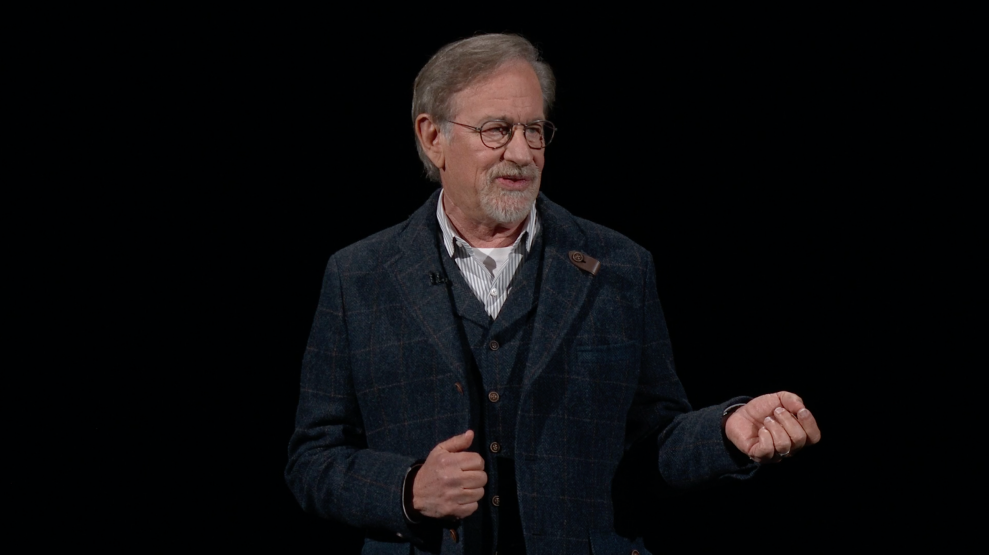 Självaste Steven Spielberg dök upp på scenen för att presentera sin nya TV-serie, Amazing Stories, som bara går att se på Apple TV+. Foto: Ljud & Bild