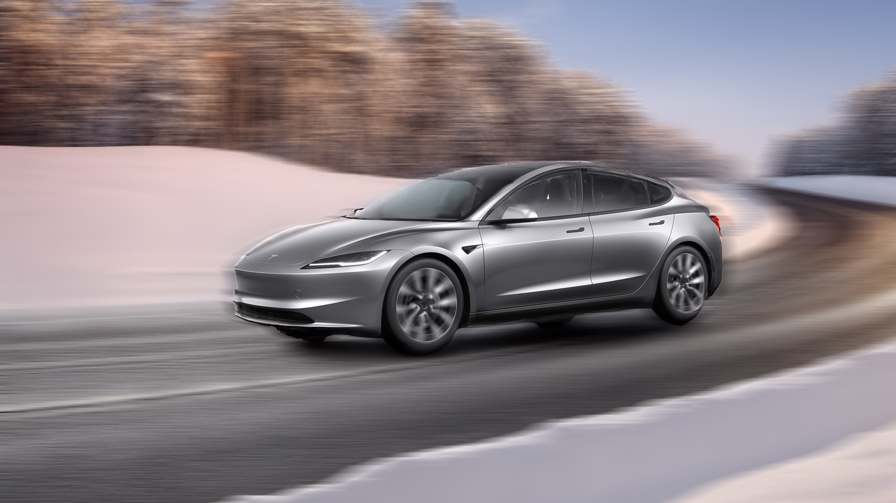 Tesla Model 3 kører over 700 km