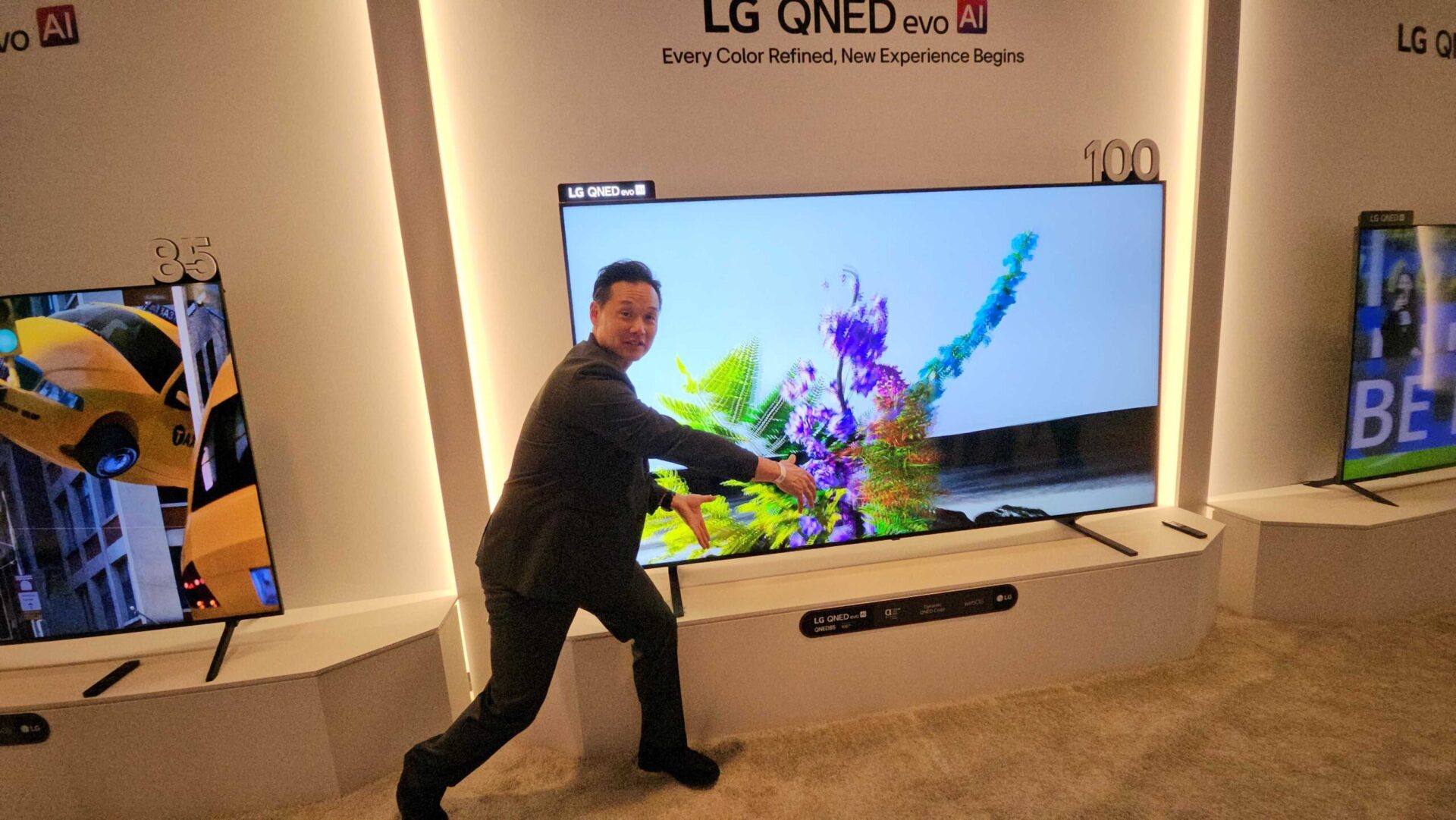 CES 2025: LG’s QNED evo LCD-TV går op til 100 tommer